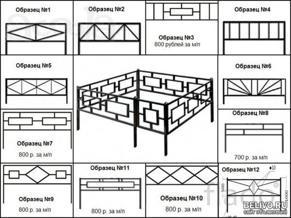 Продаются металлические ограды по низким ценам